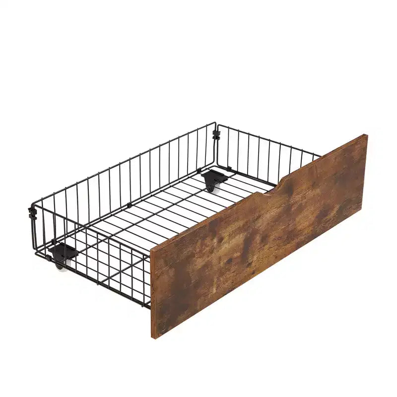 Lot de 2 rangements sous lit avec roulettes, conteneurs de rangement sous le lit pour lit King Size, cadre en métal