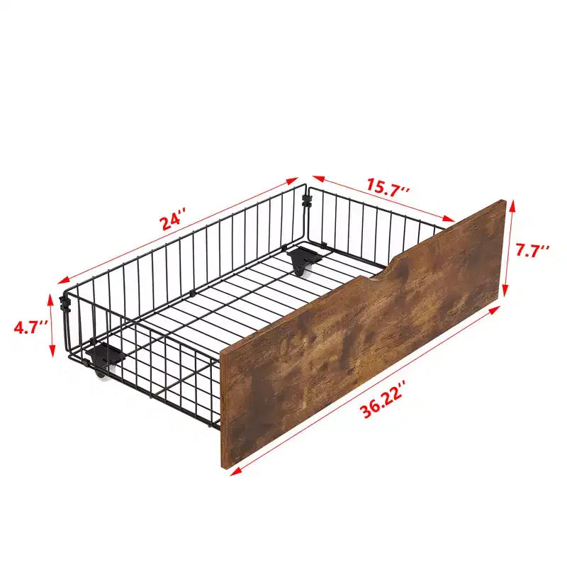 Lot de 2 rangements sous lit avec roulettes, conteneurs de rangement sous le lit pour lit King Size, cadre en métal