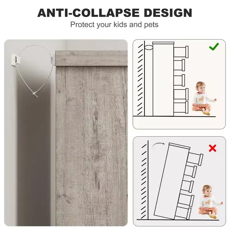 Commode cinq tiroirs avec poignées intégrées, meuble de rangement moderne en bois, compact et peu encombrant, adapté aux salons.