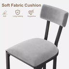 COZONY Tabourets de Bar Hauteur Comptoir, Lot de 2, Tabourets Modernes Rembourrés avec Dossier Incurvé et Repose-Pieds pour Îlot de Cuisine