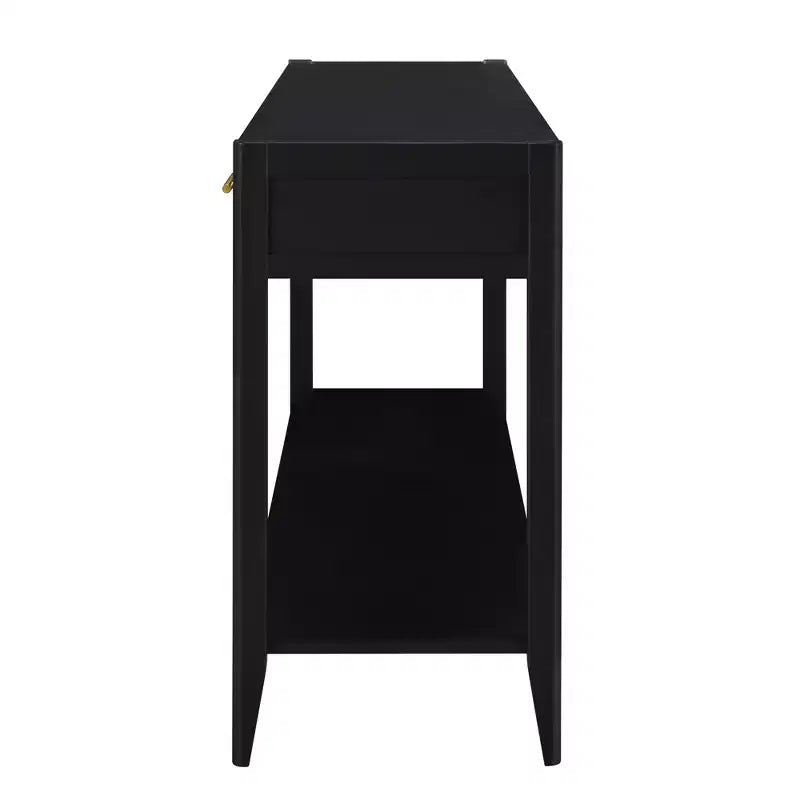 Table console Clihome 60 pouces avec 3 tiroirs ondulés, table d'entrée moderne avec poignées métalliques et étagère de rangement