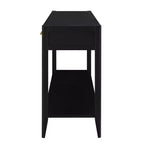 Table console Clihome 60 pouces avec 3 tiroirs ondulés, table d'entrée moderne avec poignées métalliques et étagère de rangement