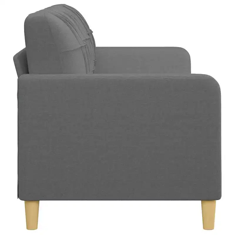 Canapé 3 places tissu gris foncé (100 % polyester), métal, textilène