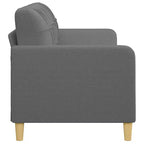 Canapé 3 places tissu gris foncé (100 % polyester), métal, textilène