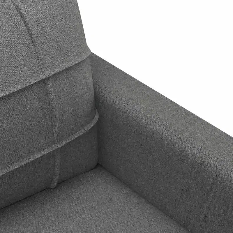 Canapé 3 places tissu gris foncé (100 % polyester), métal, textilène