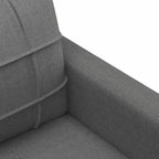 Canapé 3 places tissu gris foncé (100 % polyester), métal, textilène