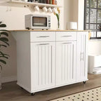 Îlot de cuisine Okak avec organisateur de meuble coulissant à 3 niveaux, chariot de cuisine avec abattant et étagère de rangement, organisateur de comptoir pour cuisine