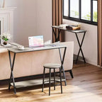 Console étroite d'entrée Table console industrielle à 2 niveaux, table d'appoint fine pour canapé, pour couloir, chambre, salon, hall d'entrée