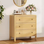 Commode multi-tiroirs COZONY, Meuble de rangement haut avec poignées métalliques, Organisateur autoportant pour chambre, salon, entrée