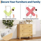 Commode multi-tiroirs COZONY, Meuble de rangement haut avec poignées métalliques, Organisateur autoportant pour chambre, salon, entrée