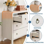 Commode multi-tiroirs COZONY, Meuble de rangement haut avec poignées métalliques, Organisateur autoportant pour chambre, salon, entrée