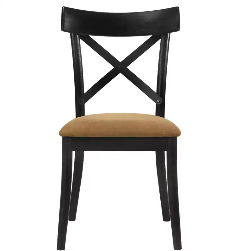 Chaises de salle à manger GDFStudio Currant en similicuir et bois d'hévéa (lot de 2)