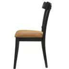 Chaises de salle à manger GDFStudio Currant en similicuir et bois d'hévéa (lot de 2)