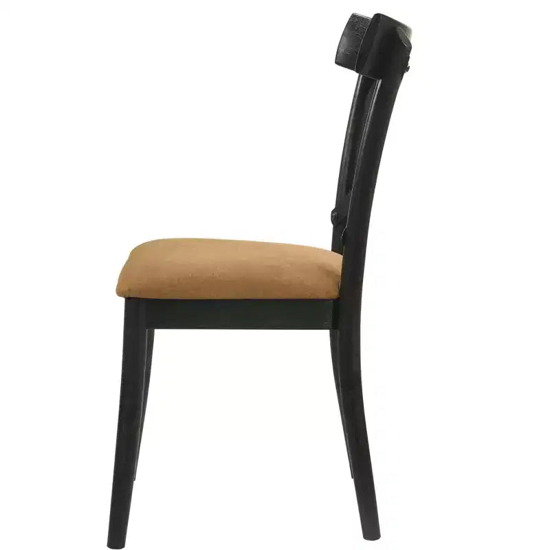 Chaises de salle à manger GDFStudio Currant en similicuir et bois d'hévéa (lot de 2)