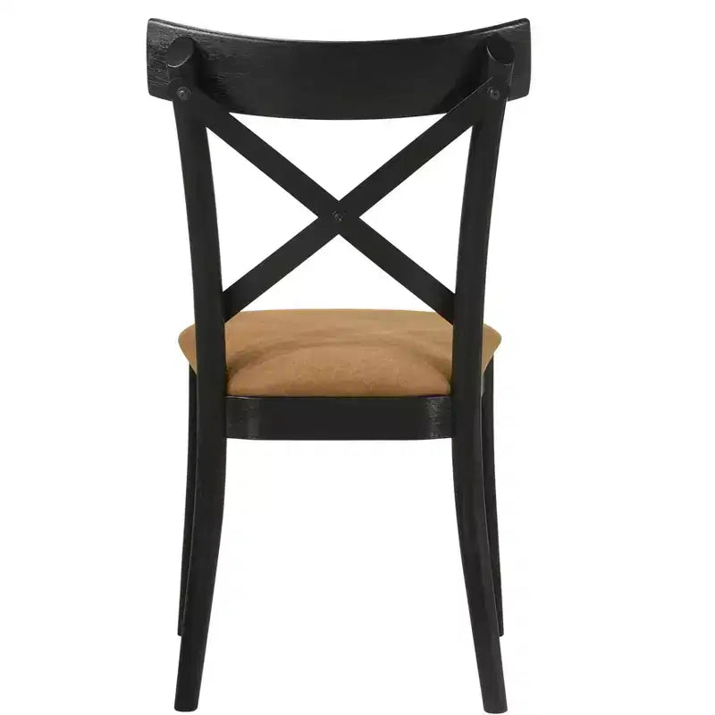 Chaises de salle à manger GDFStudio Currant en similicuir et bois d'hévéa (lot de 2)