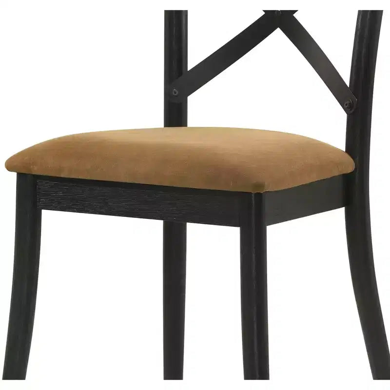 Chaises de salle à manger GDFStudio Currant en similicuir et bois d'hévéa (lot de 2)
