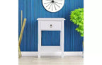 Bonnlo Tables de chevet lot de 2, Tables de nuit lot de 2 avec tiroir, Petite table de chevet blanche de style ferme pour chambre à coucher