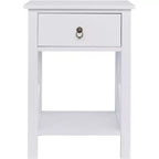 Bonnlo Tables de chevet lot de 2, Tables de nuit lot de 2 avec tiroir, Petite table de chevet blanche de style ferme pour chambre à coucher