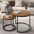23 Nesting Coffee Tables Set of 2, Round Coffee Table for Living Room, Bedroom