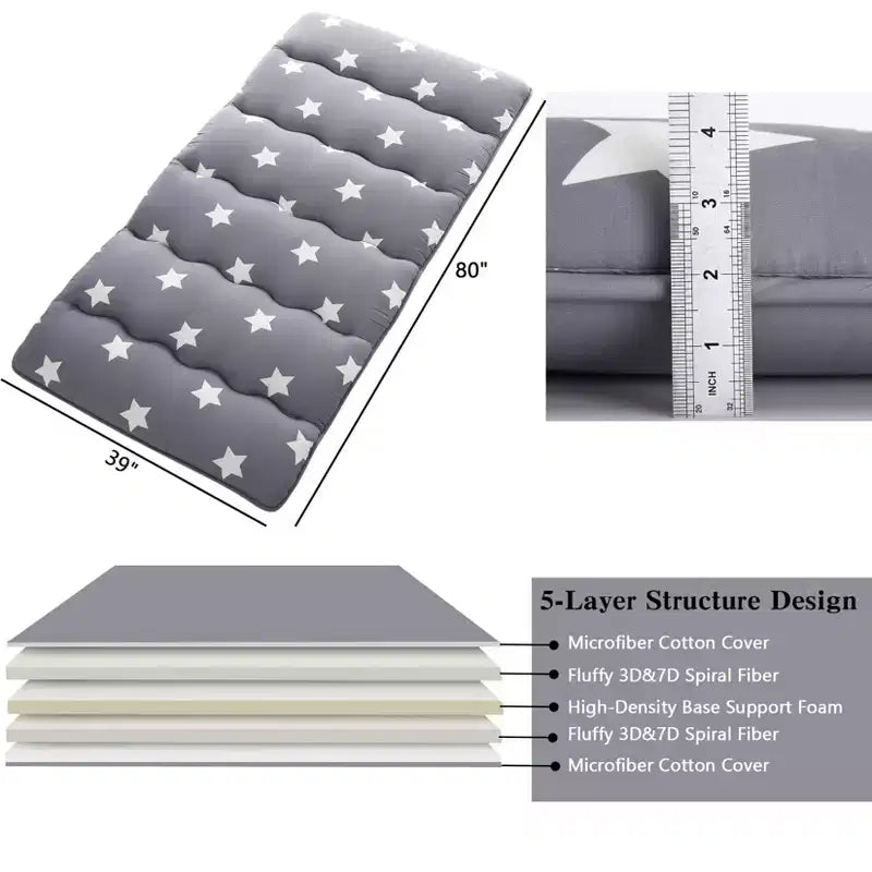 Matelas de sol futon japonais - Tapis tatami à motifs floraux, tapis de couchage pour le camping/voyage