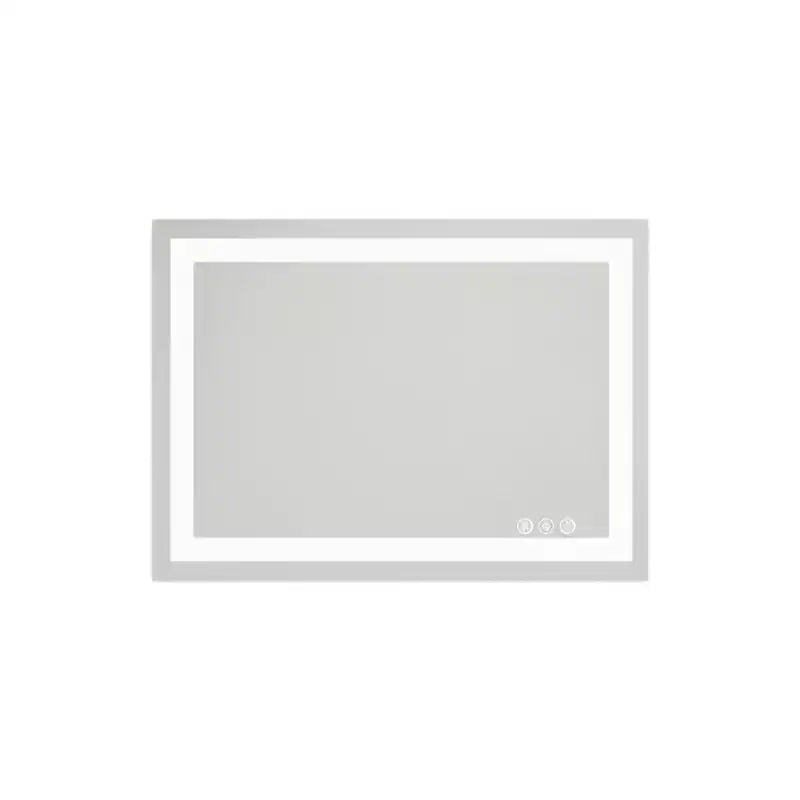 HomeRoots 20 Clear Lighted Frameless Bathroom Vanity Mirror