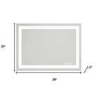 Miroir de vanité de salle de bain sans cadre HomeRoots 20, éclairé et transparent