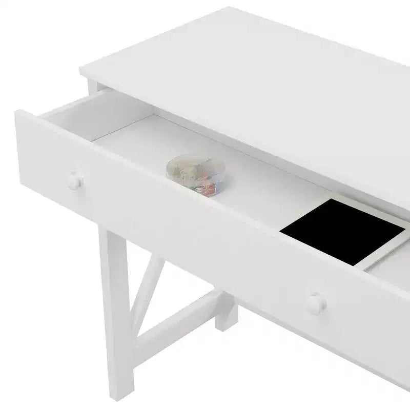 HomeStock Bureaux d'ordinateur en panneaux de particules couleur noire de 73,66 cm de hauteur, sans rangement