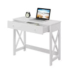 HomeStock Bureaux d'ordinateur en panneaux de particules couleur noire de 73,66 cm de hauteur, sans rangement