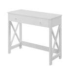 HomeStock Bureaux d'ordinateur en panneaux de particules couleur noire de 73,66 cm de hauteur, sans rangement