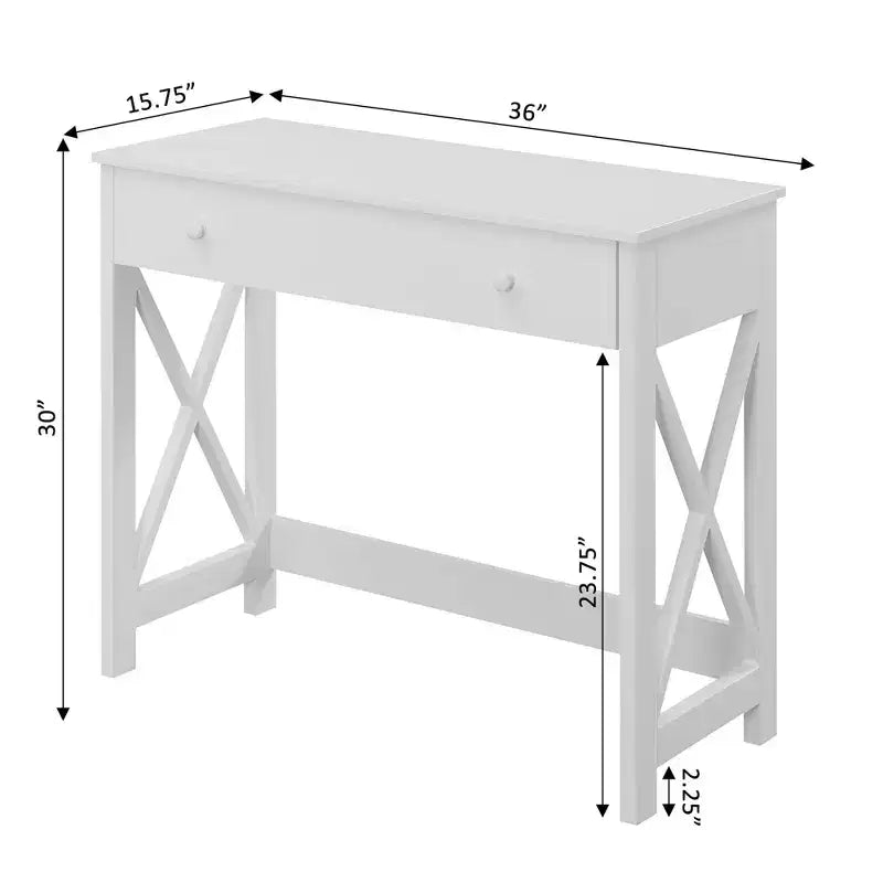 HomeStock Bureaux d'ordinateur en panneaux de particules couleur noire de 73,66 cm de hauteur, sans rangement