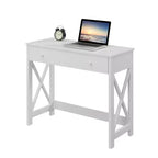 HomeStock Bureaux d'ordinateur en panneaux de particules couleur noire de 73,66 cm de hauteur, sans rangement