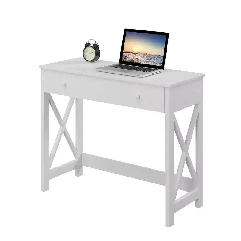 HomeStock Bureaux d'ordinateur en panneaux de particules couleur noire de 73,66 cm de hauteur, sans rangement