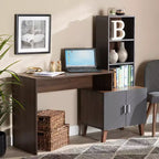 HomeStock 4.7 in.H White Color Wood Writing Desks with No Storage