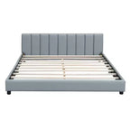 Lit gigogne en bois pour mère et enfant, tailles Queen et Twin XL, capitonné en cuir PU, plateforme au sol