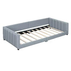 Lit gigogne en bois pour mère et enfant, tailles Queen et Twin XL, capitonné en cuir PU, plateforme au sol