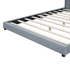 Lit gigogne en bois pour mère et enfant, tailles Queen et Twin XL, capitonné en cuir PU, plateforme au sol