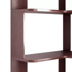 Homy Casa Étagère d'angle 6 niveaux en bois manufacturé, design d'angle peu encombrant pour salon, chambre et bureau
