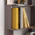 Homy Casa Étagère d'angle 6 niveaux en bois manufacturé, design d'angle peu encombrant pour salon, chambre et bureau