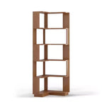 Homy Casa Étagère d'angle 6 niveaux en bois manufacturé, design d'angle peu encombrant pour salon, chambre et bureau