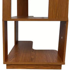 Homy Casa Étagère d'angle 6 niveaux en bois manufacturé, design d'angle peu encombrant pour salon, chambre et bureau