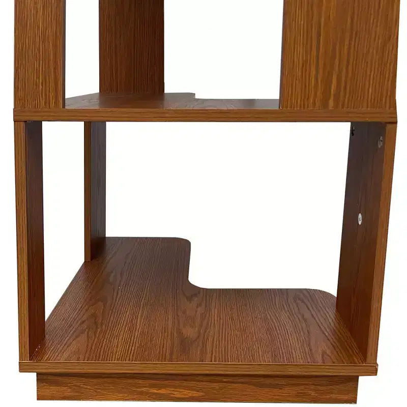 Homy Casa Étagère d'angle 6 niveaux en bois manufacturé, design d'angle peu encombrant pour salon, chambre et bureau