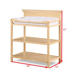 Table à langer universelle Whisen, design de transition avec finition non toxique et étagères ouvertes