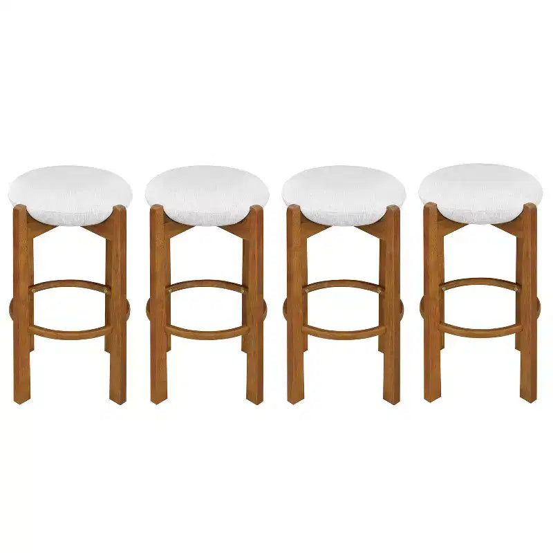 Tabourets de bar rembourrés modernes en bois d'hévéa Buchanan de Christopher Knight Home (Lot de 4)