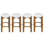 Tabourets de bar rembourrés modernes en bois d'hévéa Buchanan de Christopher Knight Home (Lot de 4)