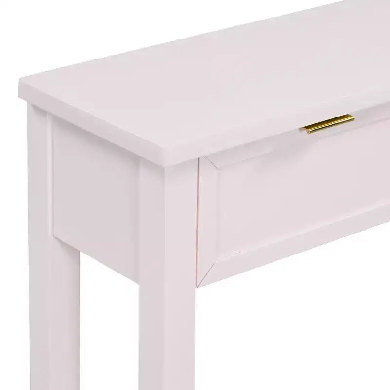 Console étroite avec rangement, table d'entrée minimaliste en bois avec 4 tiroirs et étagère inférieure pour couloir et entrée