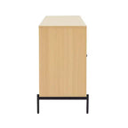 GDFStudio Ocilla, buffet moderne de 180 cm avec porte à lattes, étagères réglables et pieds en métal
