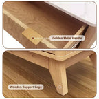 Commode cannelée à 6 tiroirs avec plateau en faux marbre, meuble TV moderne incurvé pour chambre et salon, armoire de rangement robuste, conception anti-basculement