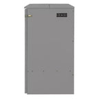 Lit escamotable mural Murphy double/grand avec tiroirs de rangement, lit armoire Murphy compact avec port USB pour chambre d'amis, structure à poulies, gris