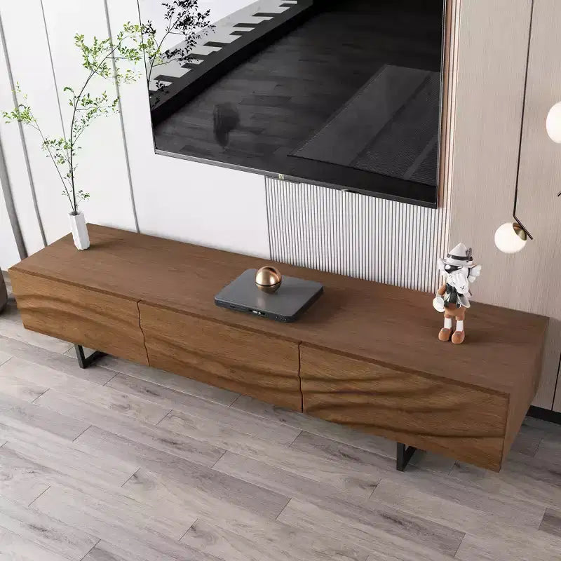 Meuble TV moderne de 82,83 pouces avec tiroirs en bois massif et aérations, meuble multimédia pour salon Gaoyangjiaju
