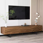 Meuble TV moderne de 82,83 pouces avec tiroirs en bois massif et aérations, meuble multimédia pour salon Gaoyangjiaju